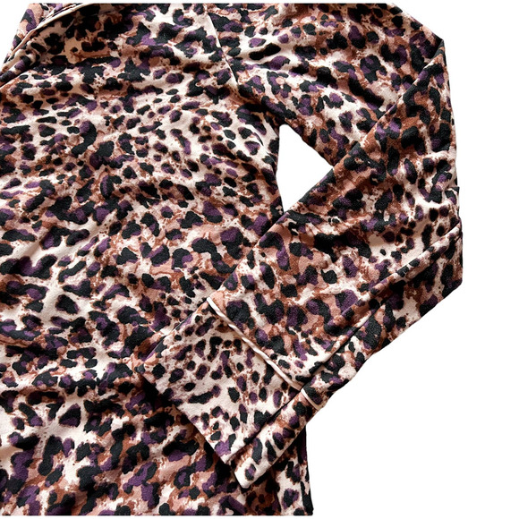 Adore Me Cheetah Print Shirt & Pants Pajama Set Womens Size S - Picture 4 of 11